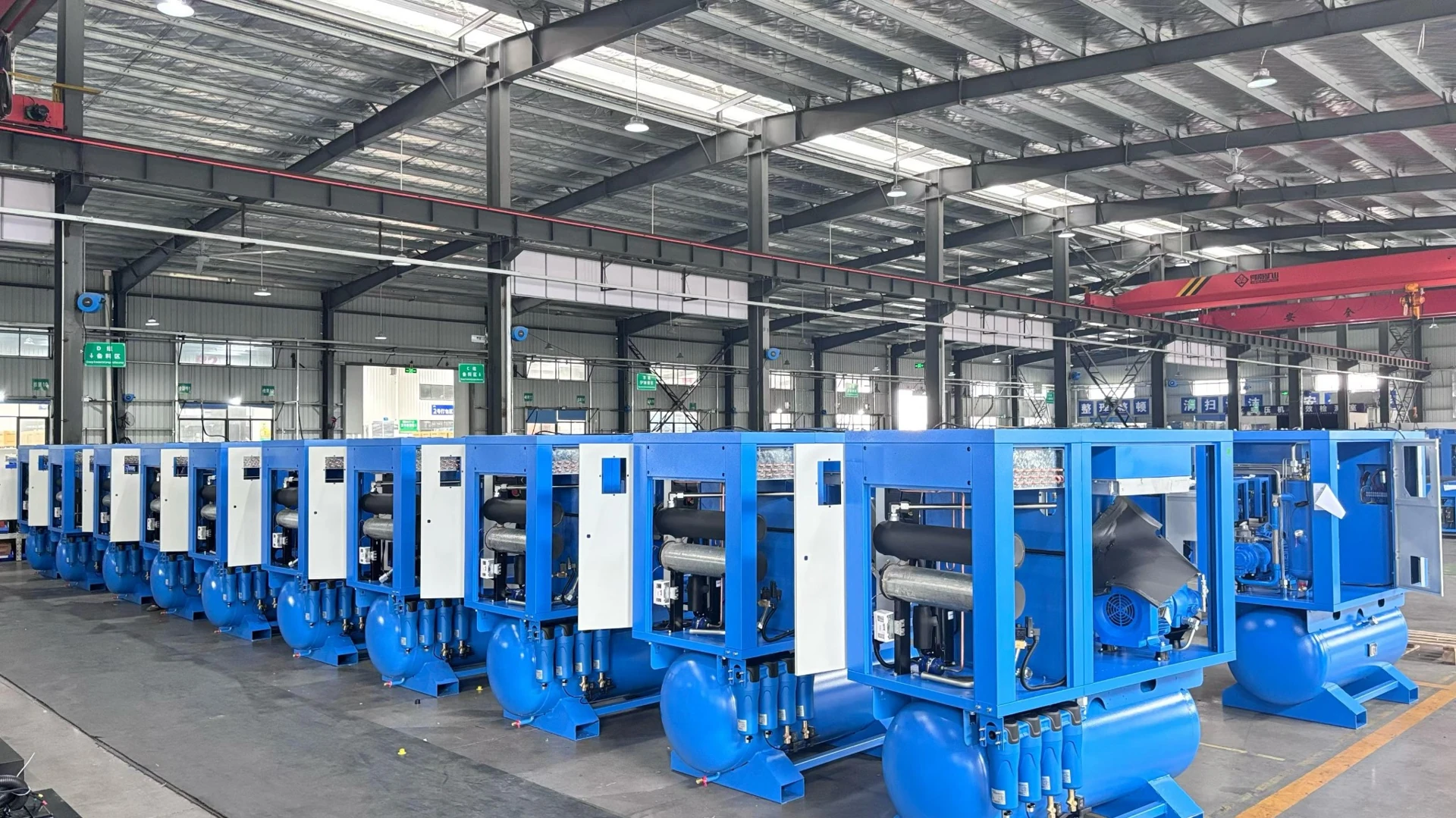 SZG series medium and high pressure 4-in-1 air compressors for laser cutting in the production workshop